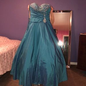 Turquoise prom dress
